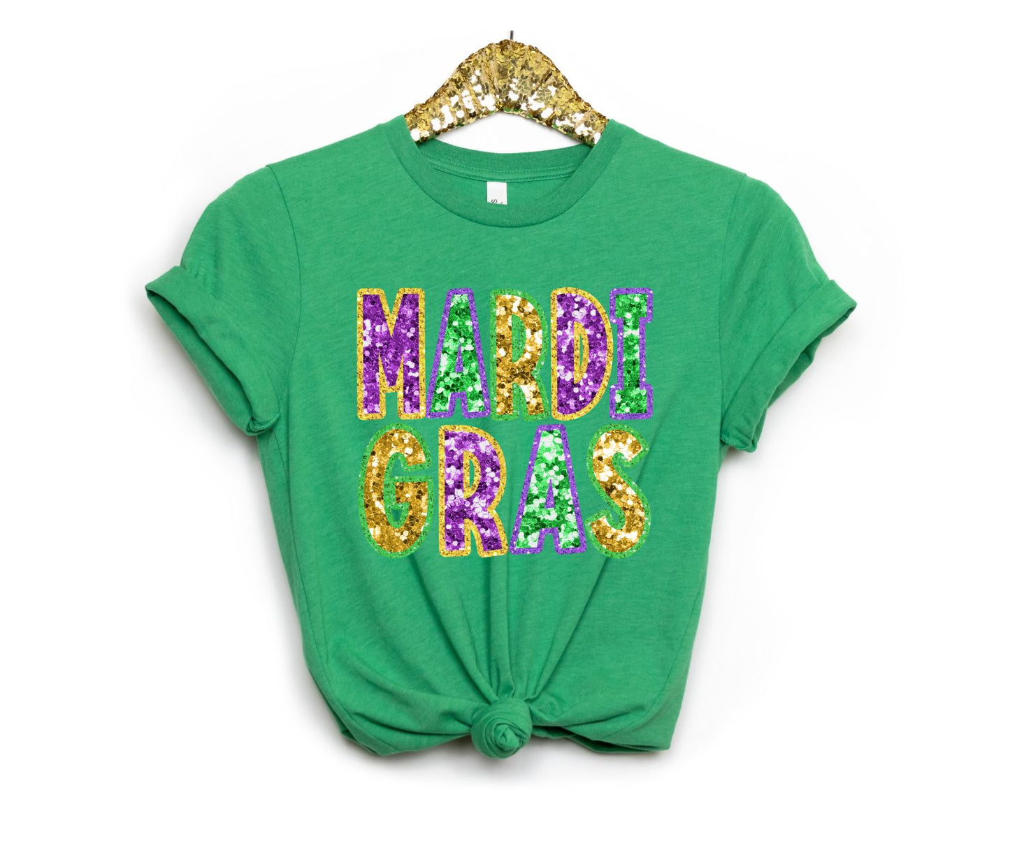 Glitter Sequin Mardi Gras Jersey Tshirt