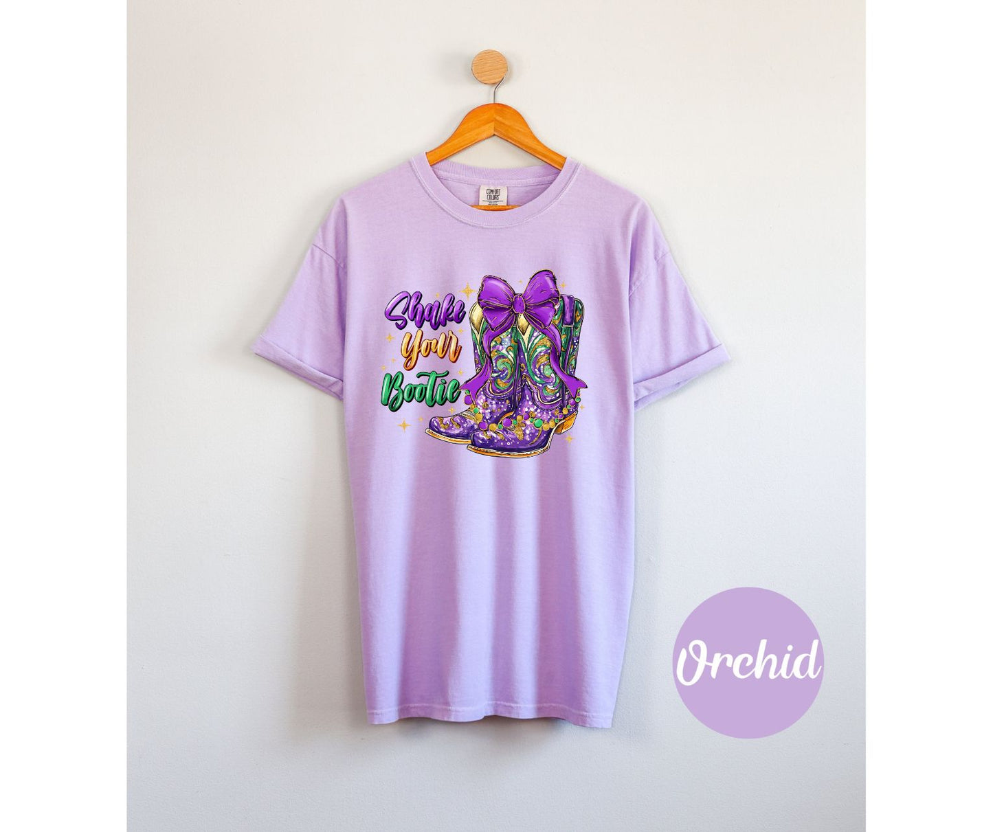 Shake Your Bootie Mardi Gras Comfort Color Tshirt